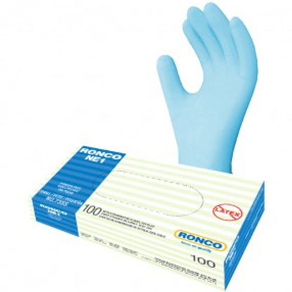 RONCO NE1, Sky Blue Nitrile Examination Glove (3 mil)